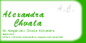 alexandra chvala business card